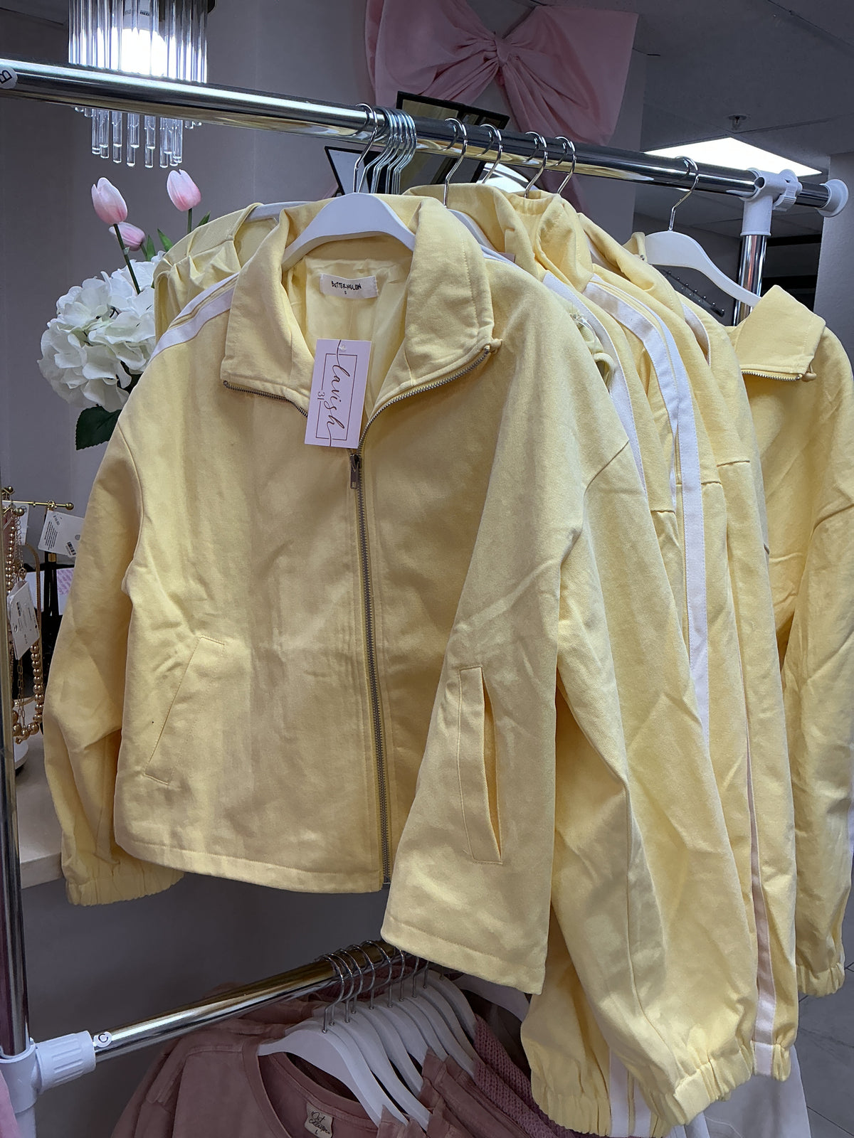 Butter yellow striped jacket – Lavish 31