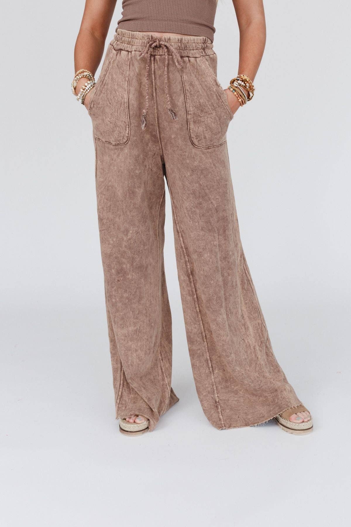 Relaxing Wide Leg Pant -brown – Lavish 31 (view 8)