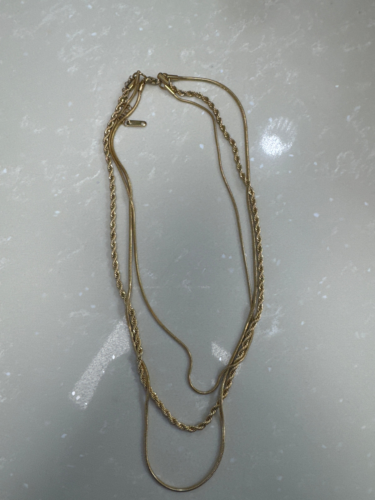 Gold rope stack necklace – Lavish 31