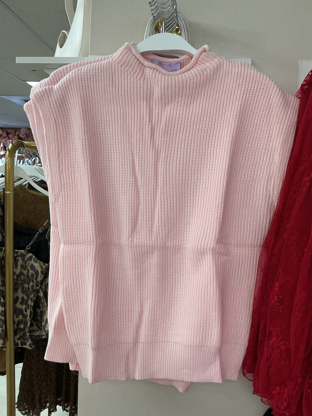 Light pink short sleeve sweater – Lavish 31