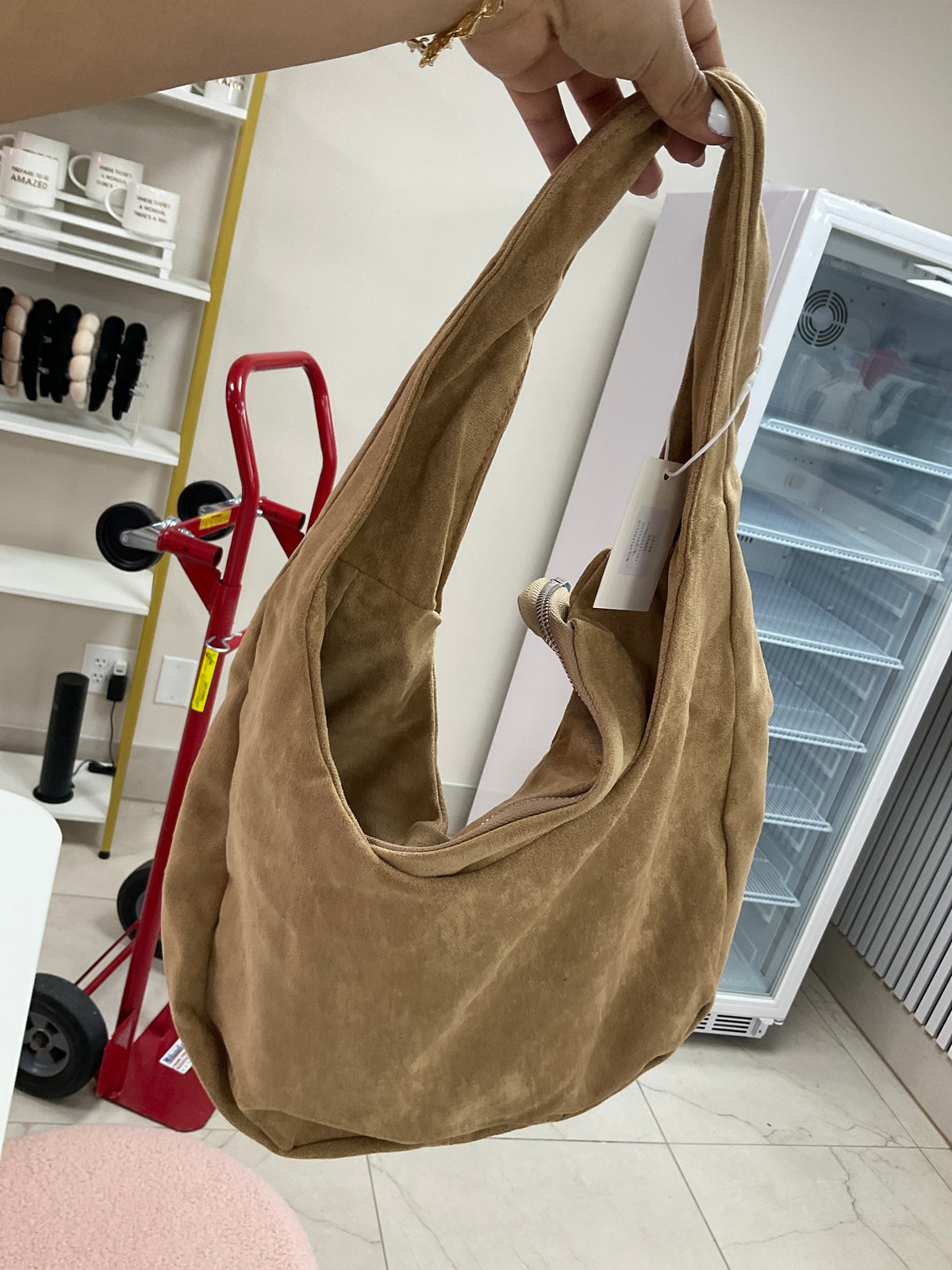 Brown suede bag – Lavish 31