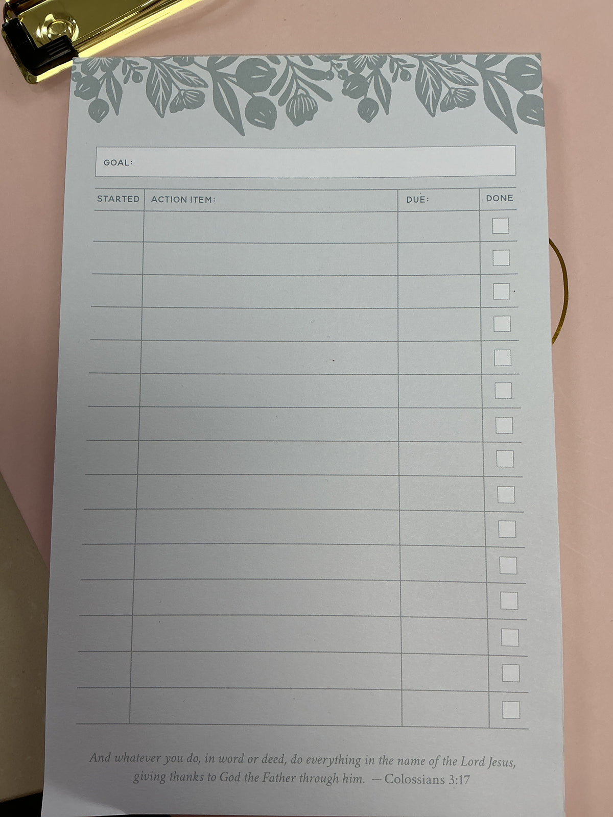 Blue floral notepad – Lavish 31