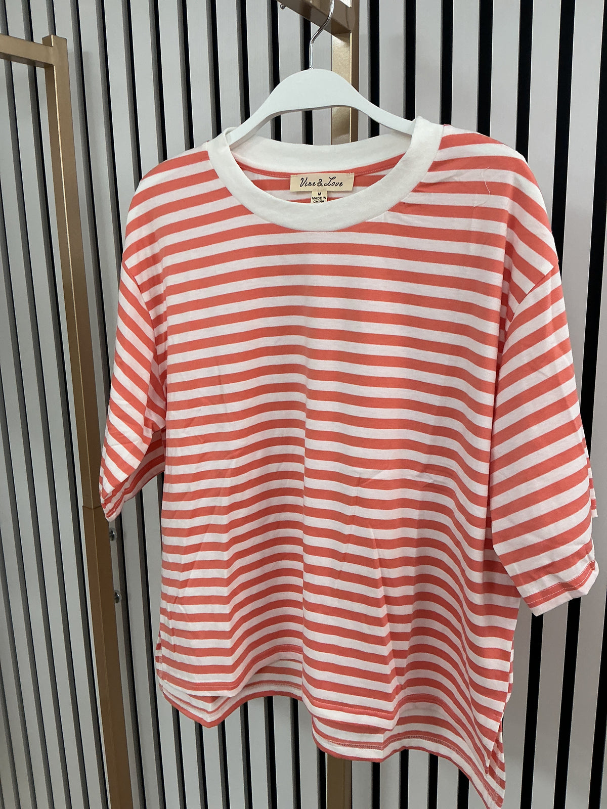 Coral striped shirt – Lavish 31