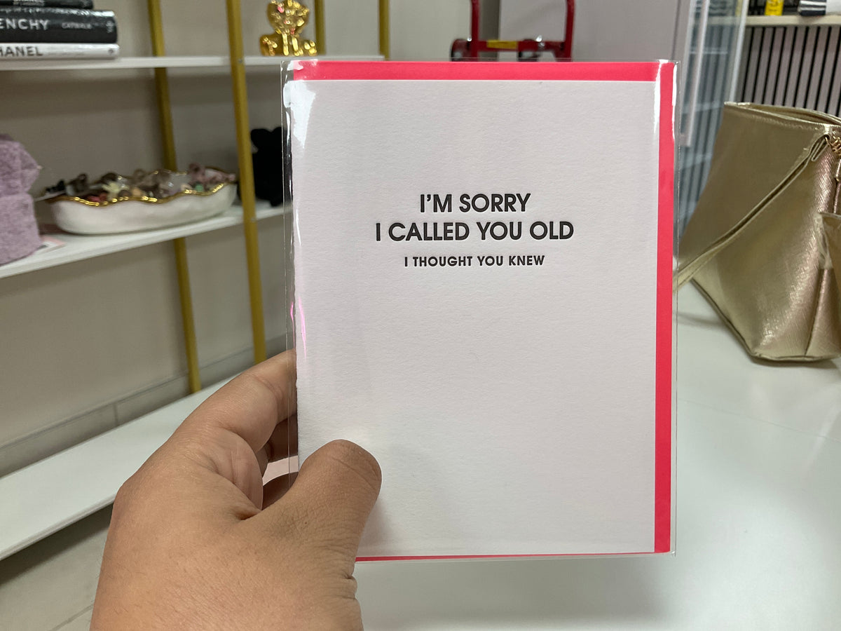 Im sorry i called you old card – Lavish 31