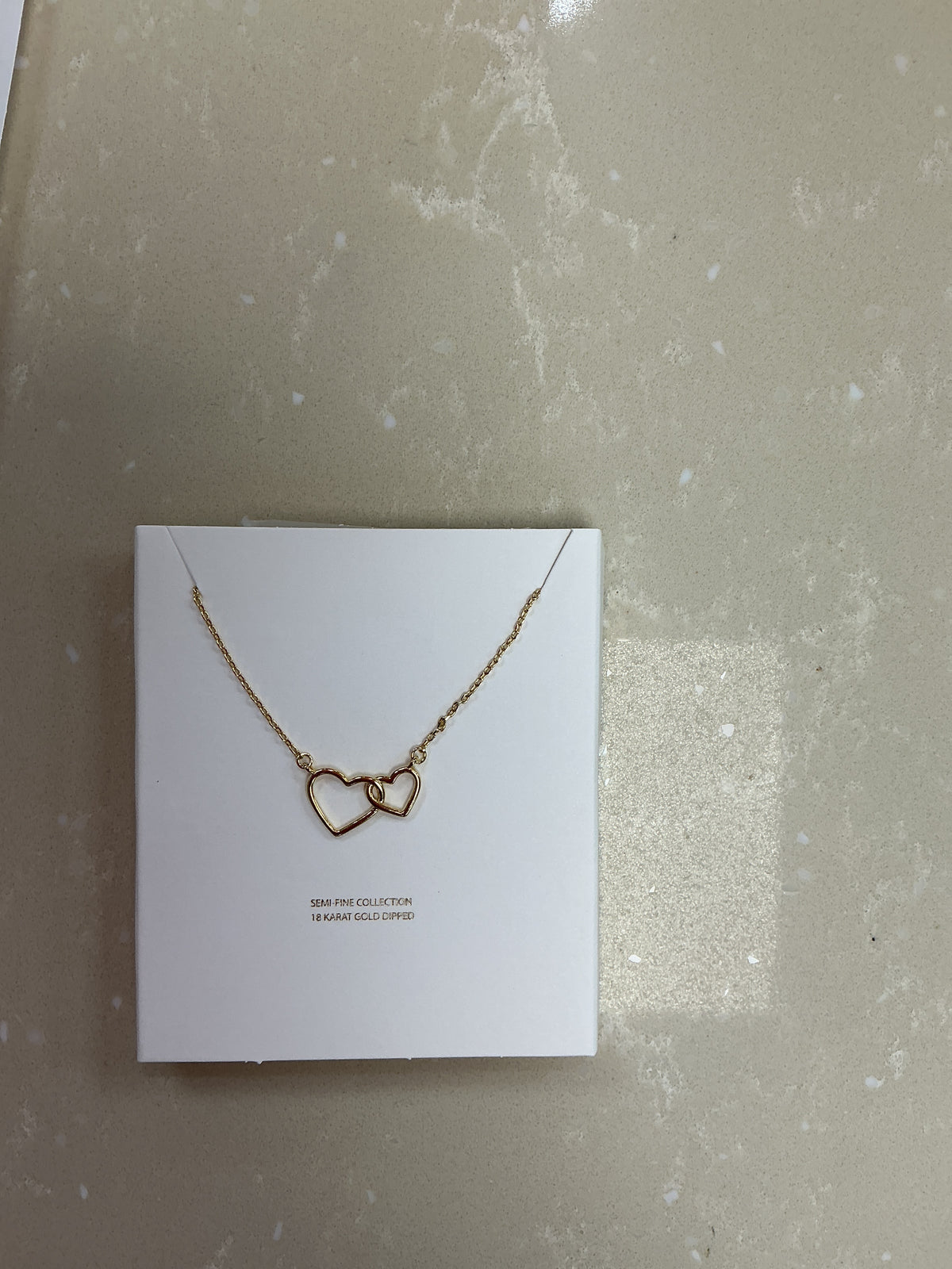 Heart gold interlocking necklace – Lavish 31