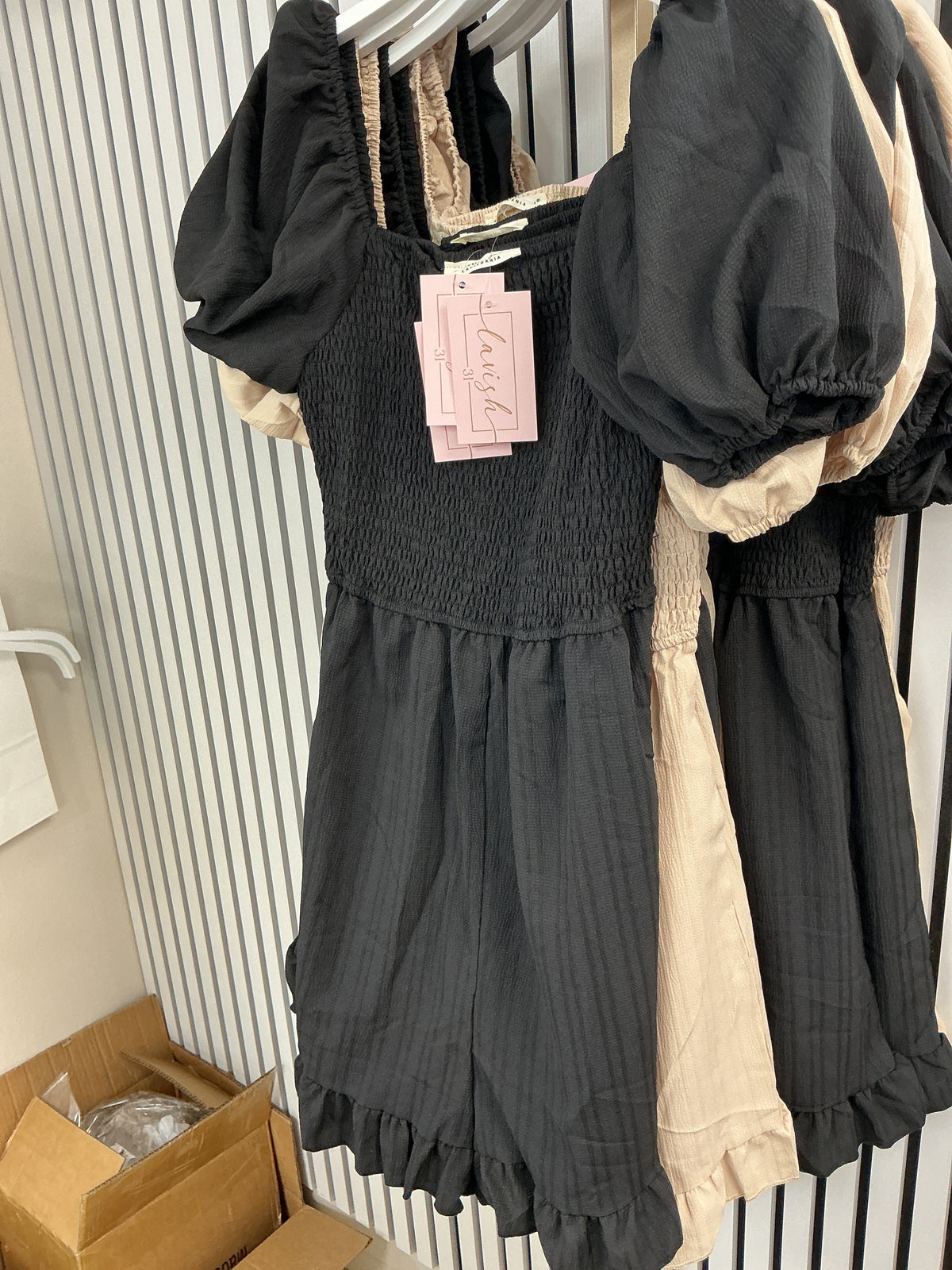 Black romper with ruffle – Lavish 31