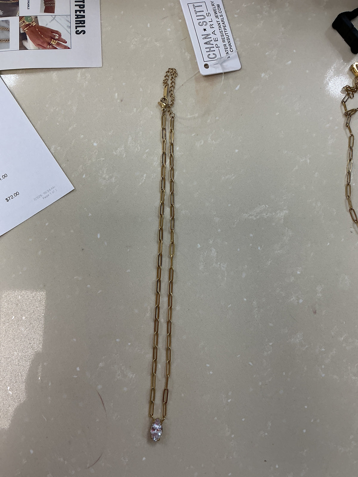 Gold diamond pendant necklace – Lavish 31