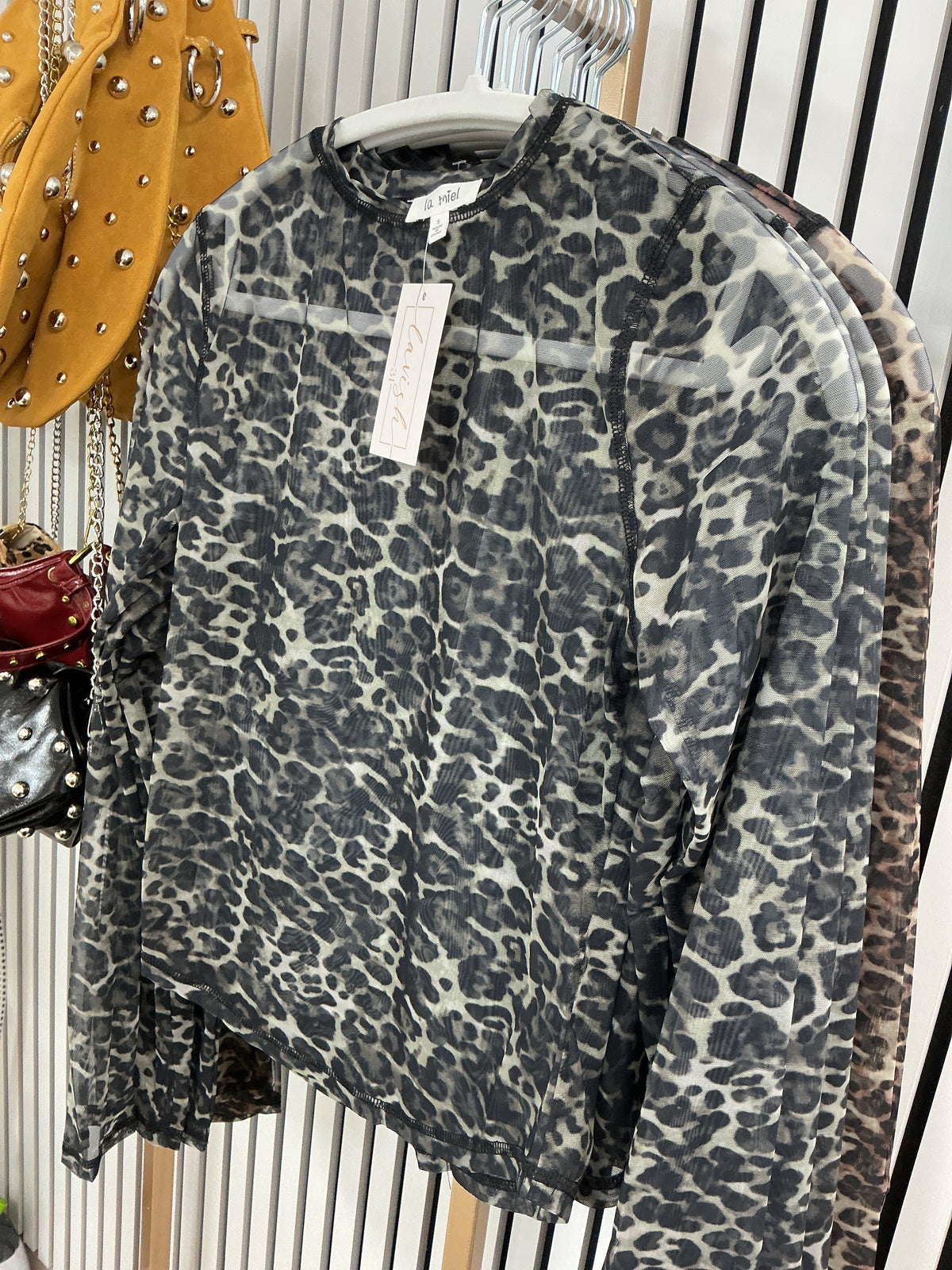 Smoke leopard sheer top – Lavish 31