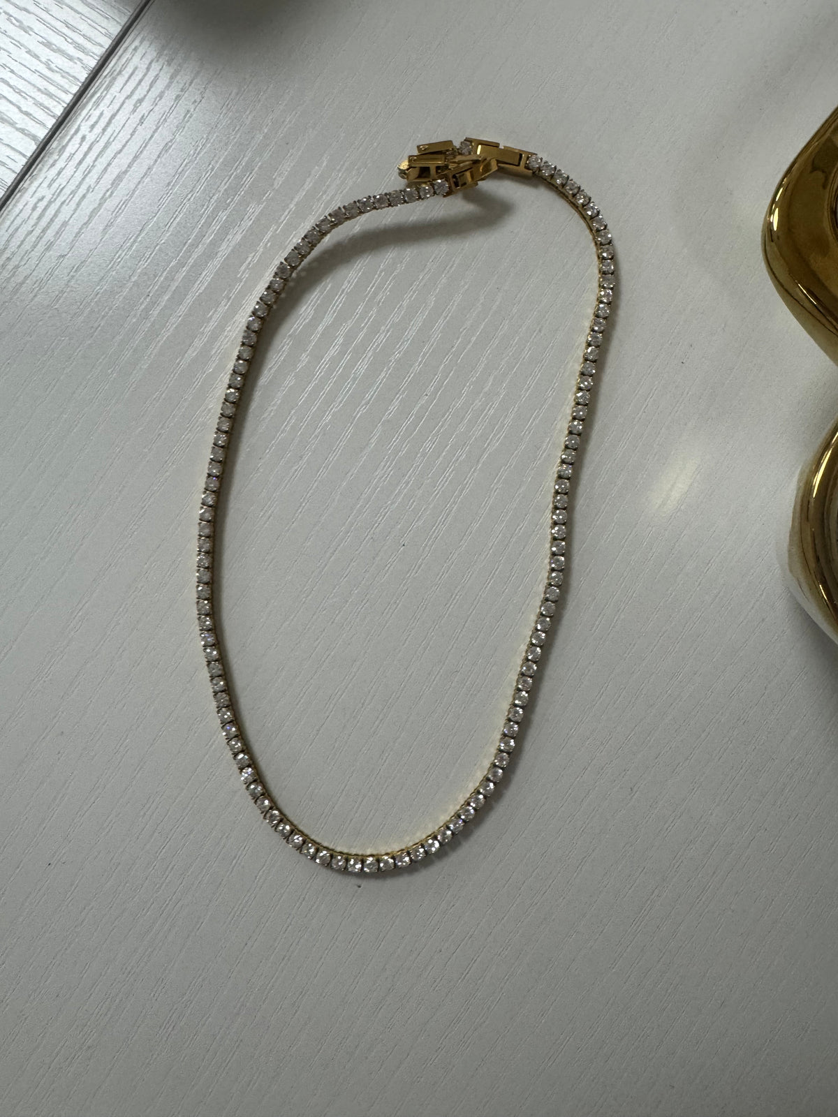 Tennis necklace gold – Lavish 31