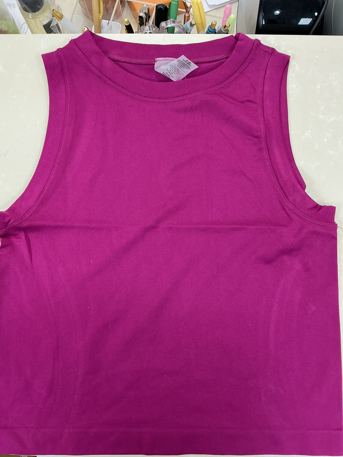 Purple high crew neck tank – Lavish 31