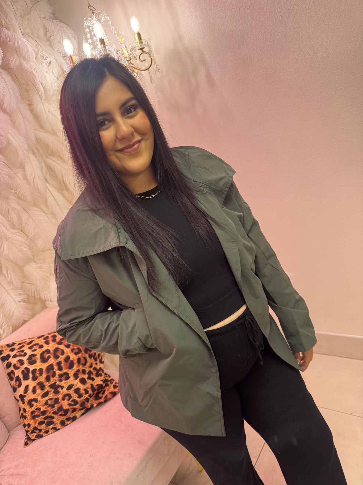 Army green trench coat – Lavish 31