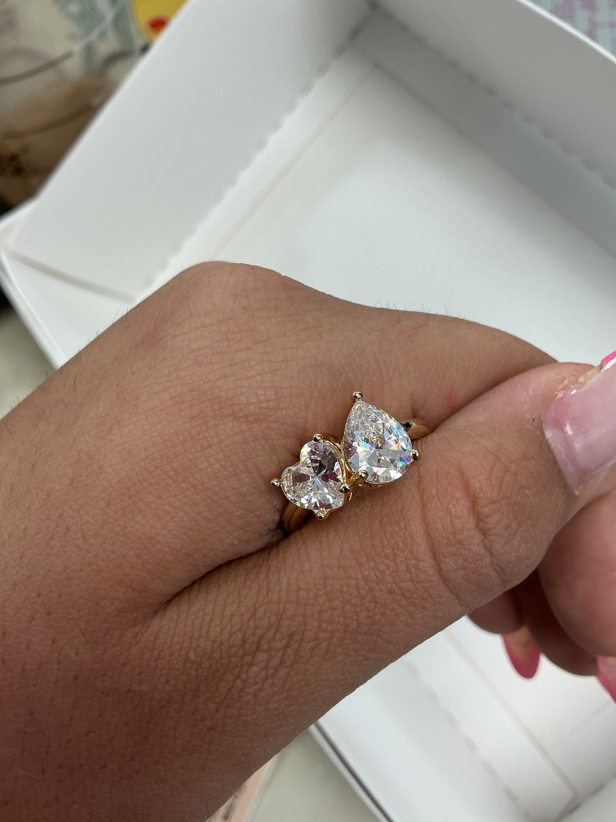 Double diamond gold ring – Lavish 31