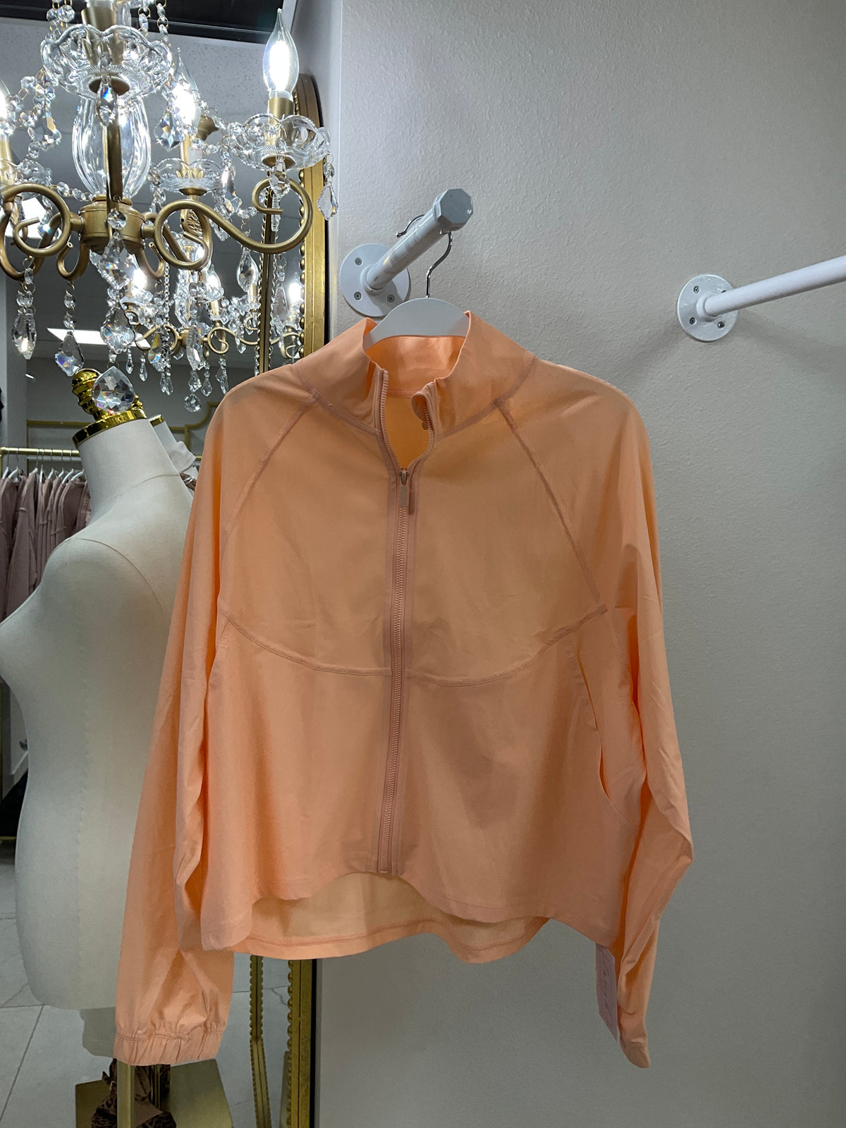Orange workout zip up inspira – Lavish 31