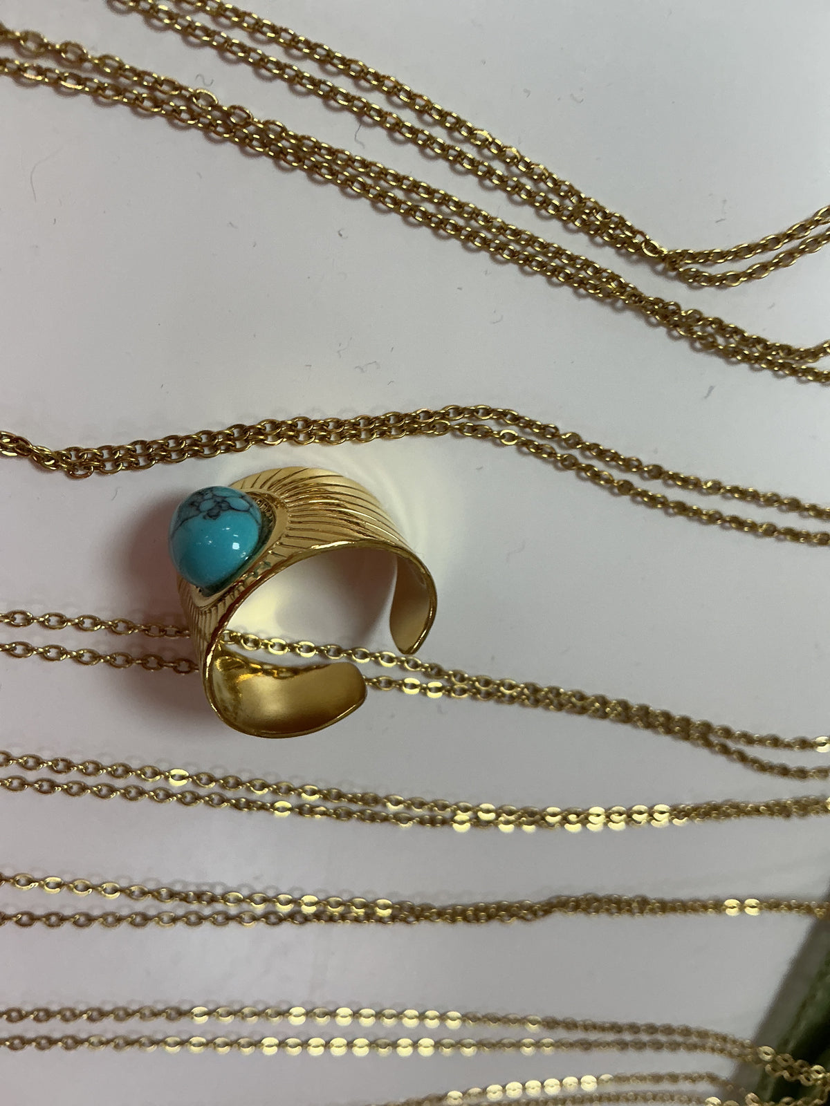 Turquoise adjustable ring – Lavish 31
