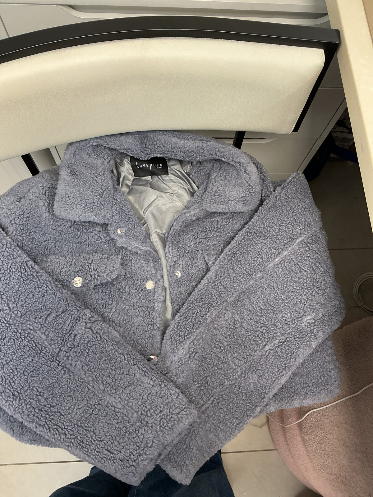 Grey cropped jacket coat – Lavish 31