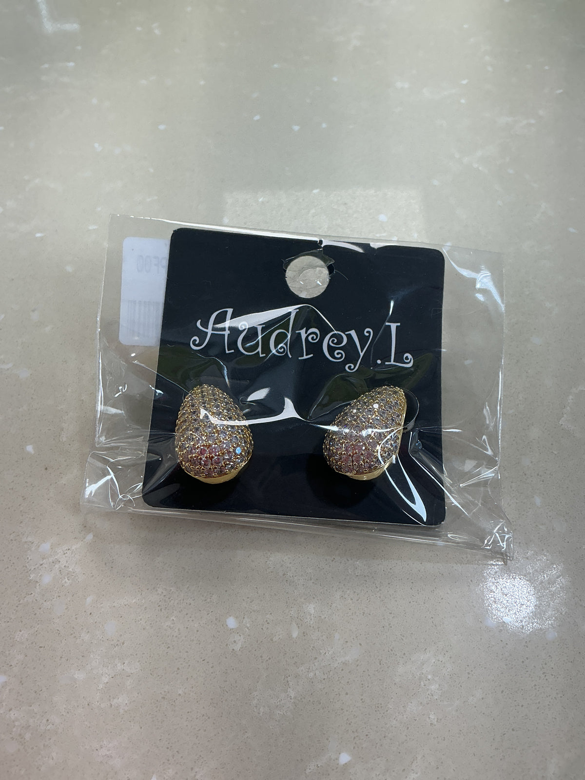 Gold diamond teardrop earrings – Lavish 31