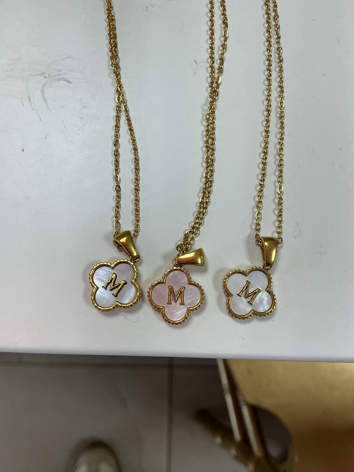 M clover letter necklace – Lavish 31