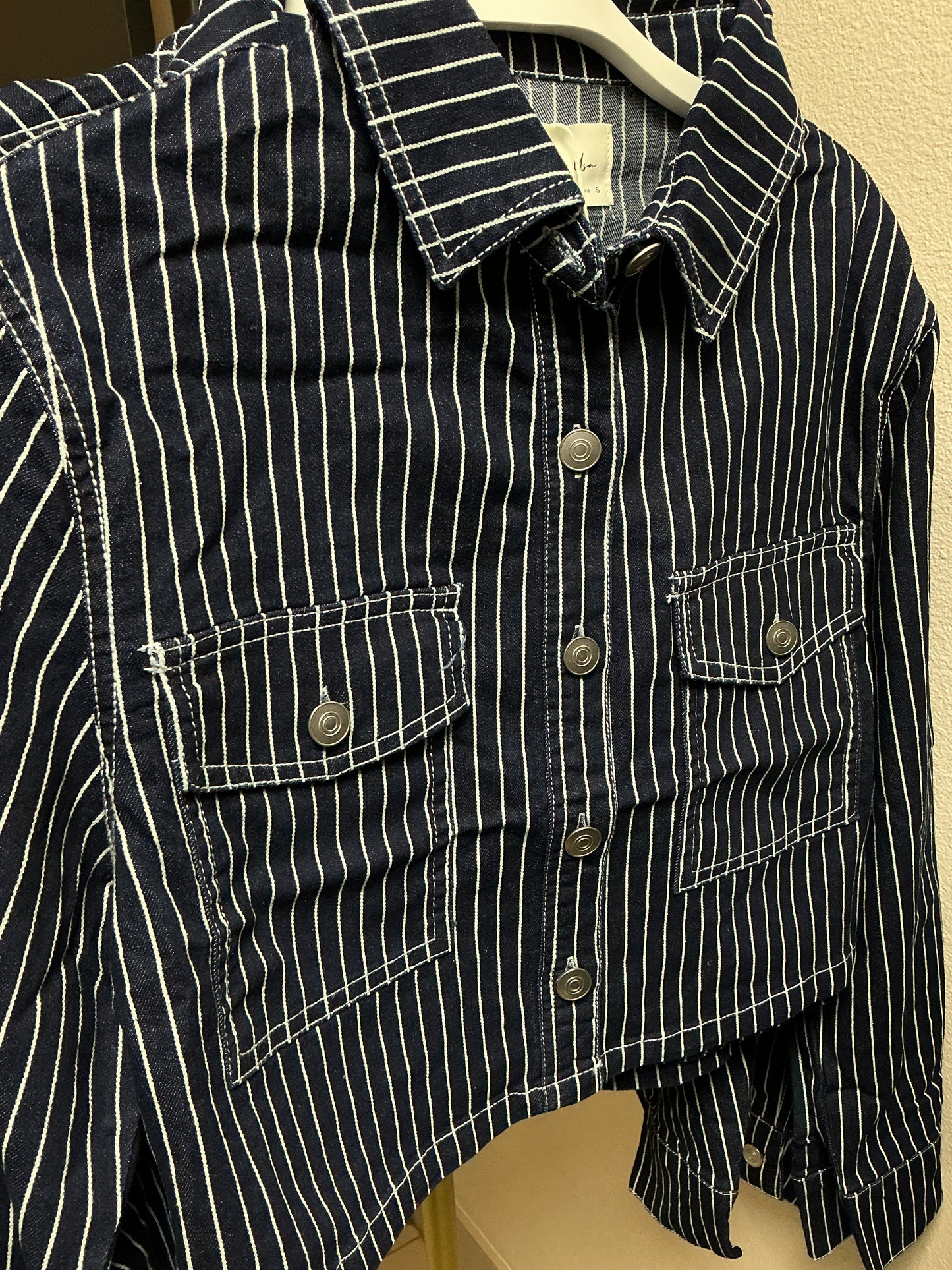 Cropped blue striped jacket – Lavish 31