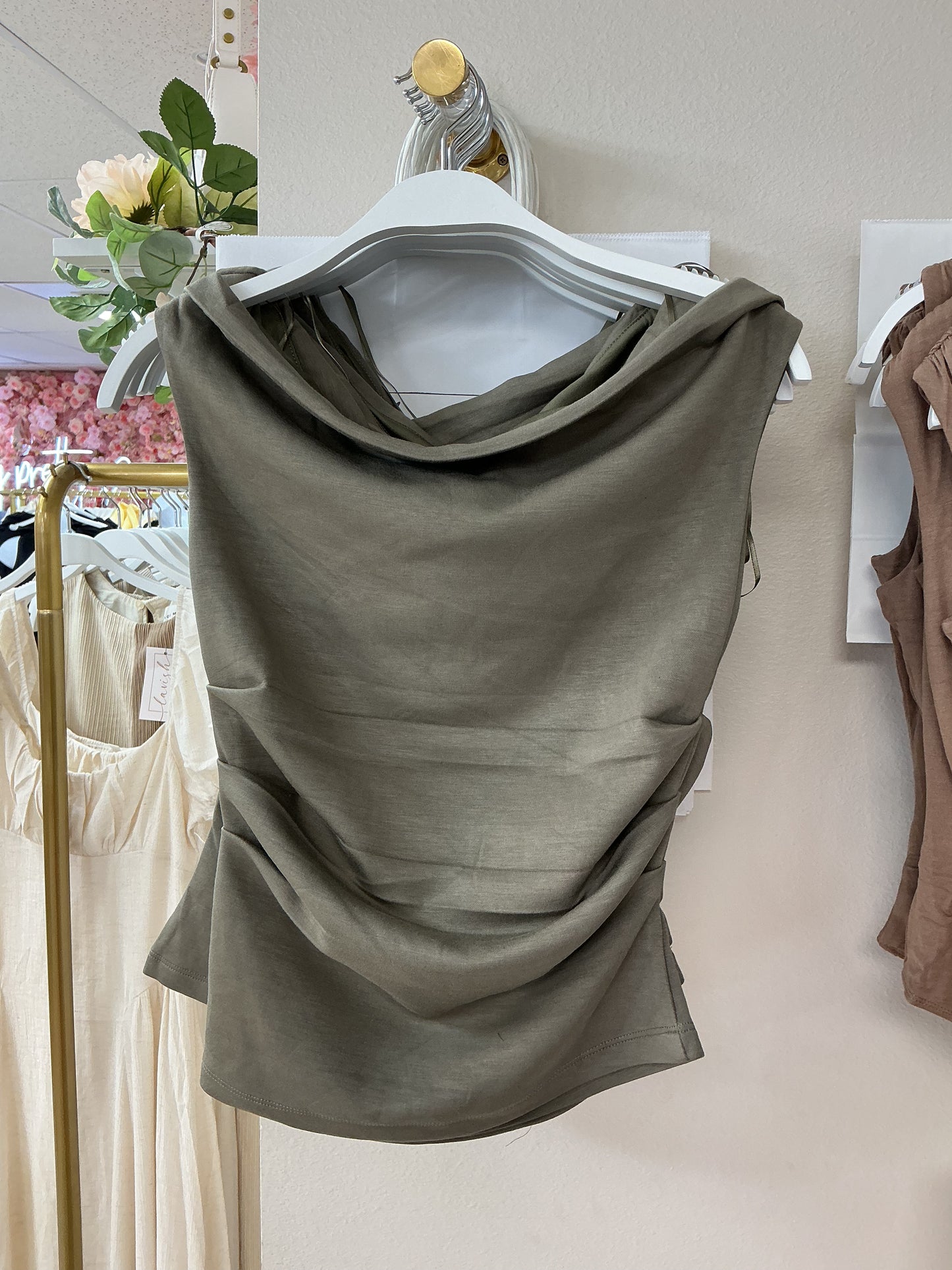 Green off the shoulder top – Lavish 31