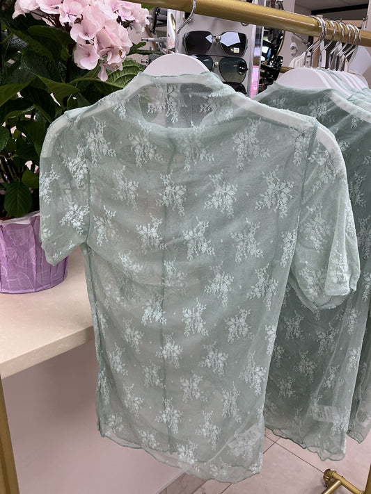 Teal lace top – Lavish 31
