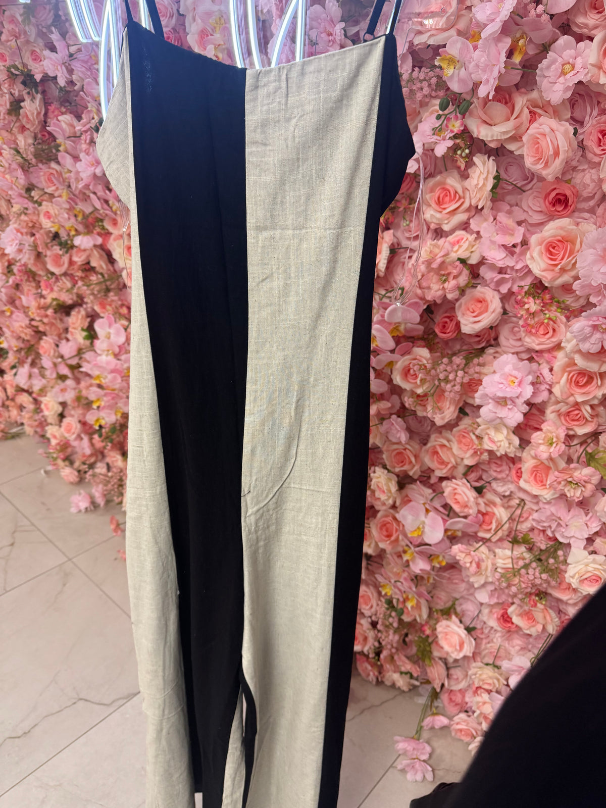 Black/ oatmeal jumpsuit – Lavish 31