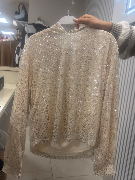Bling hooded long sleeve top – Lavish 31