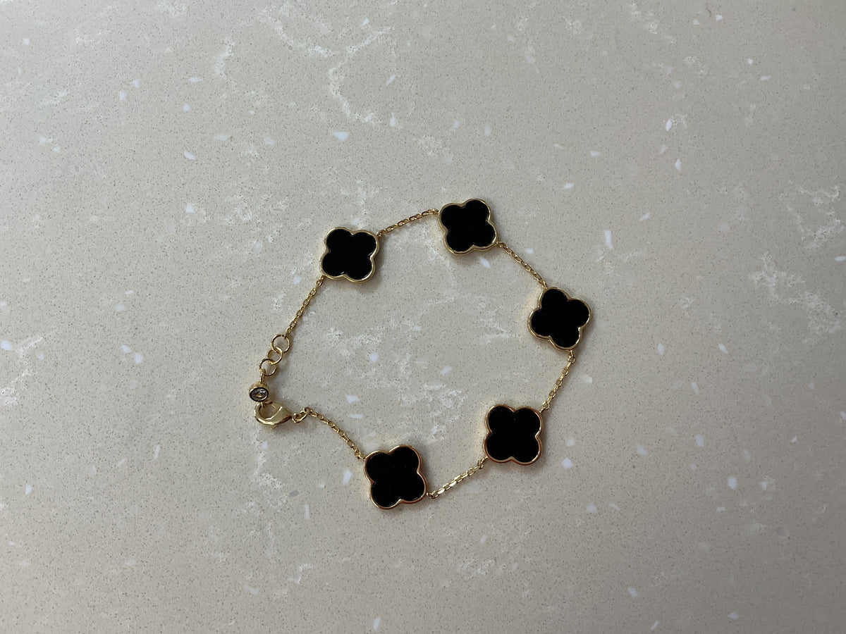Gold and black / clover bracelet – Lavish 31