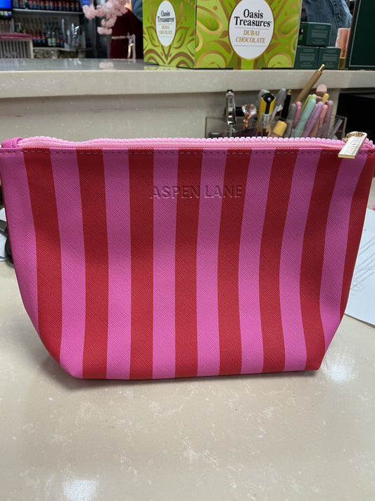 Makeup bag pink/red stripe – Lavish 31