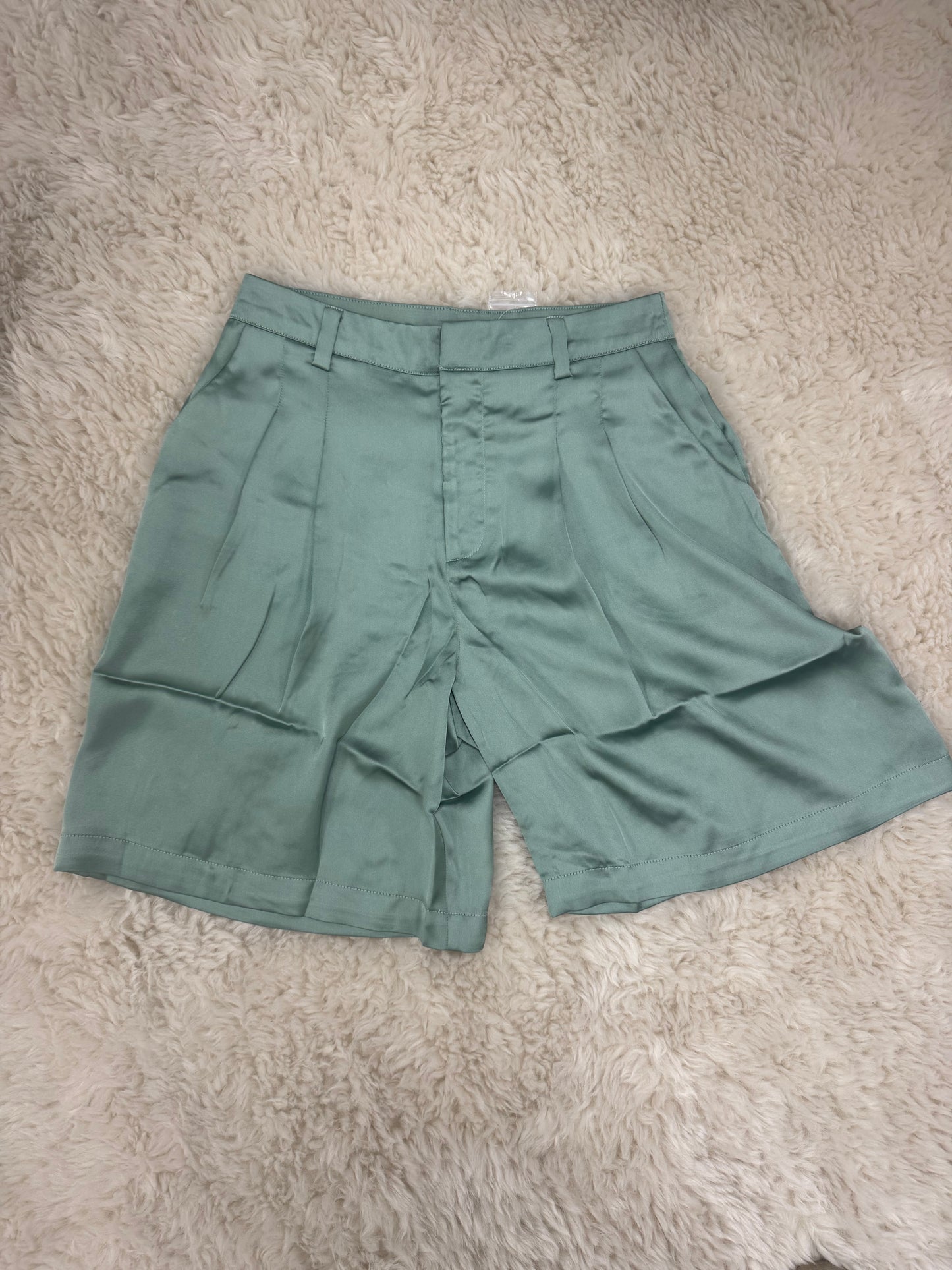 Sage green silk shorts – Lavish 31