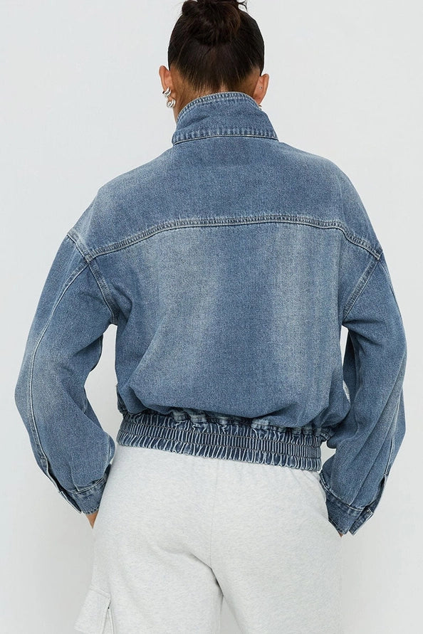 Denim bomber jacket