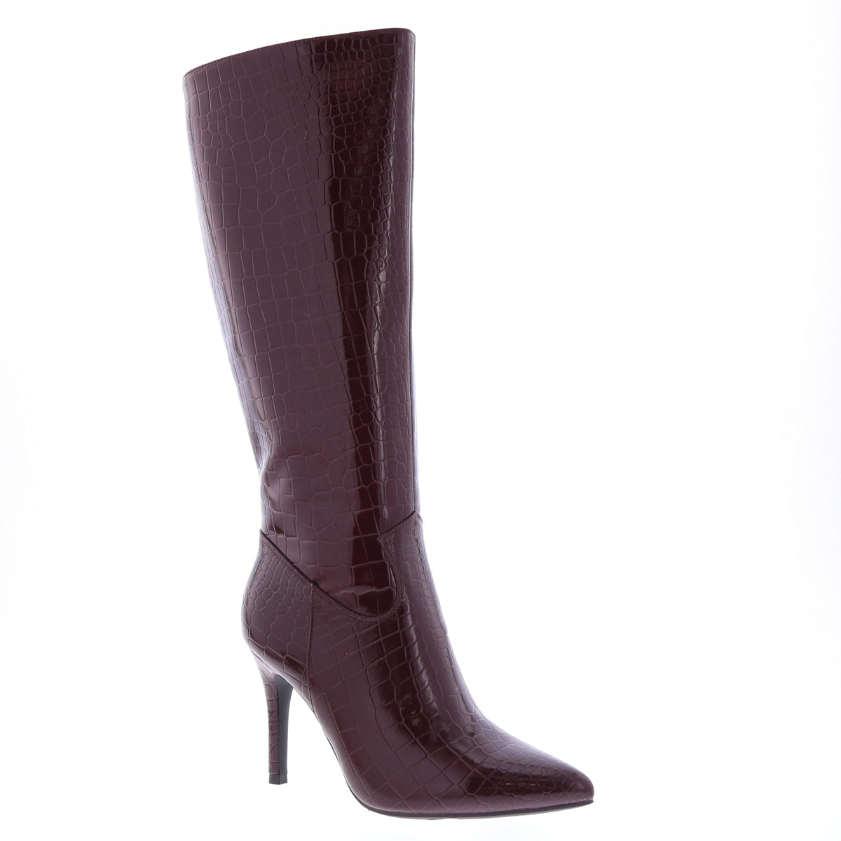 Burgundy croc boots – Lavish 31