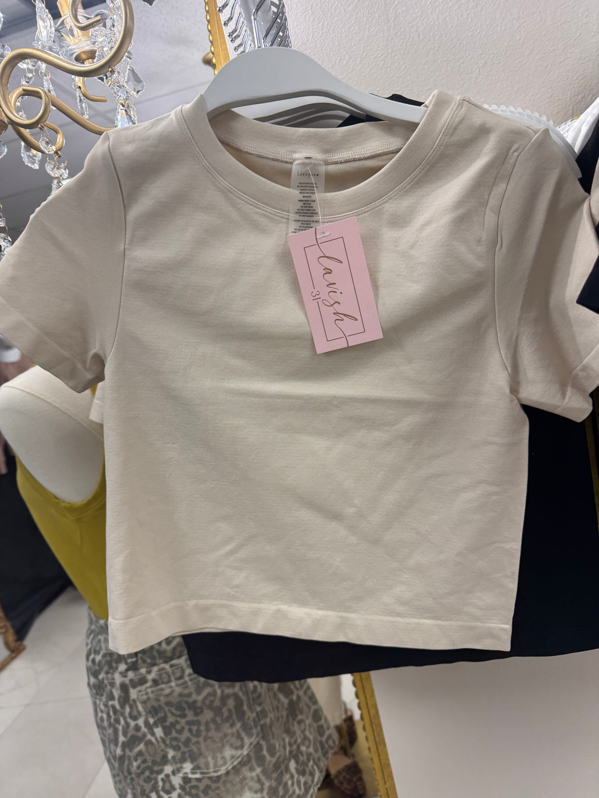 Bone crew neck top – Lavish 31