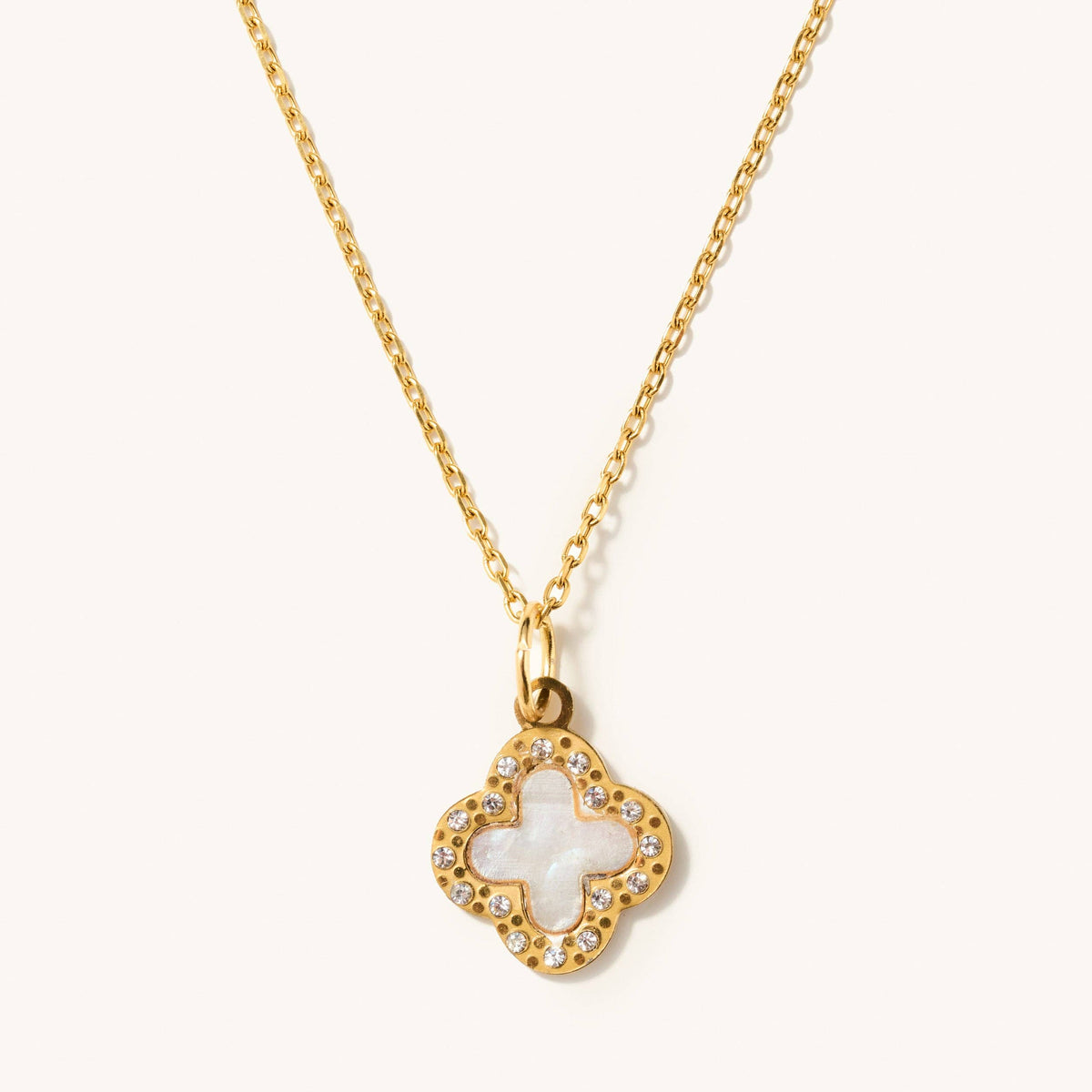 White Crystal Flora Adjustable Necklace – Lavish 31