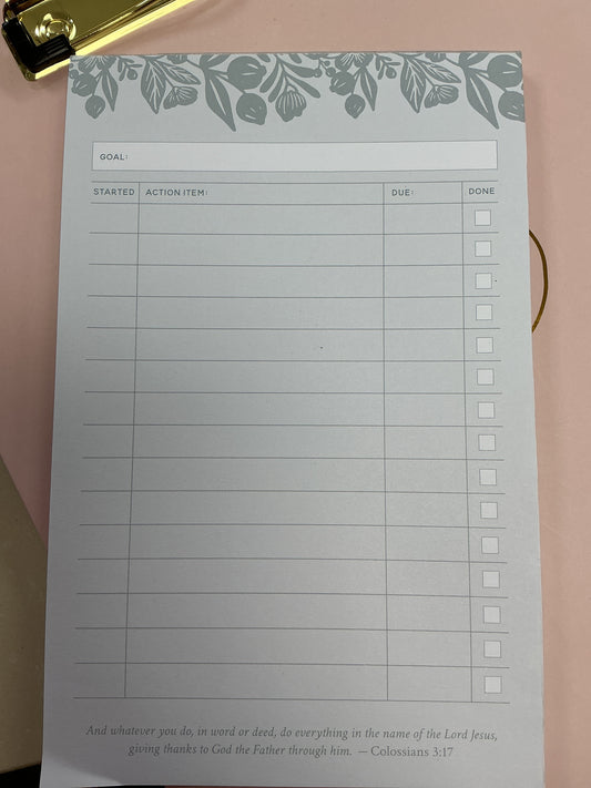 Blue floral notepad – Lavish 31