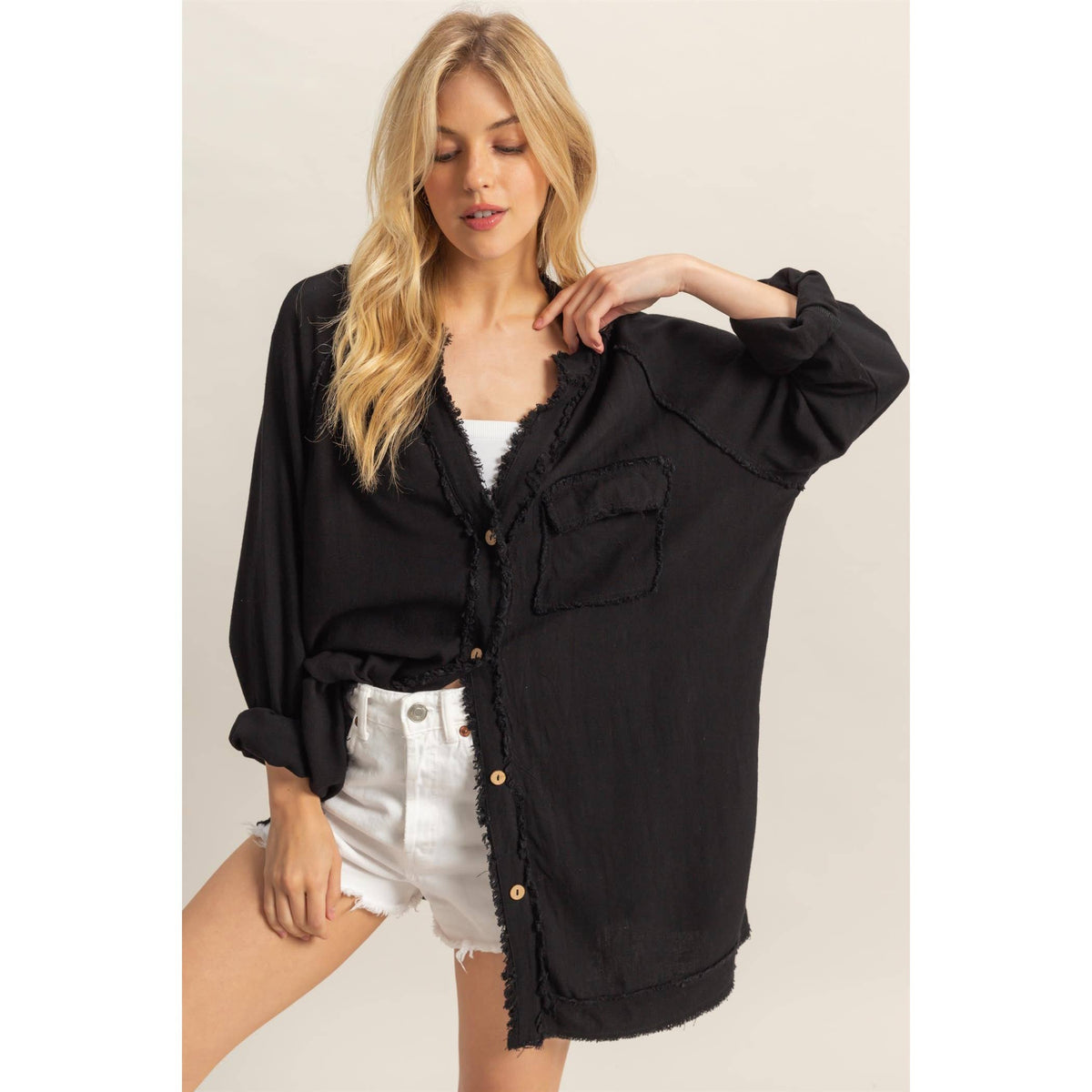 Black fringe cardigan – Lavish 31