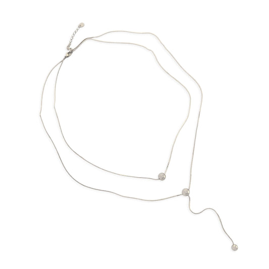 Silver bead necklace