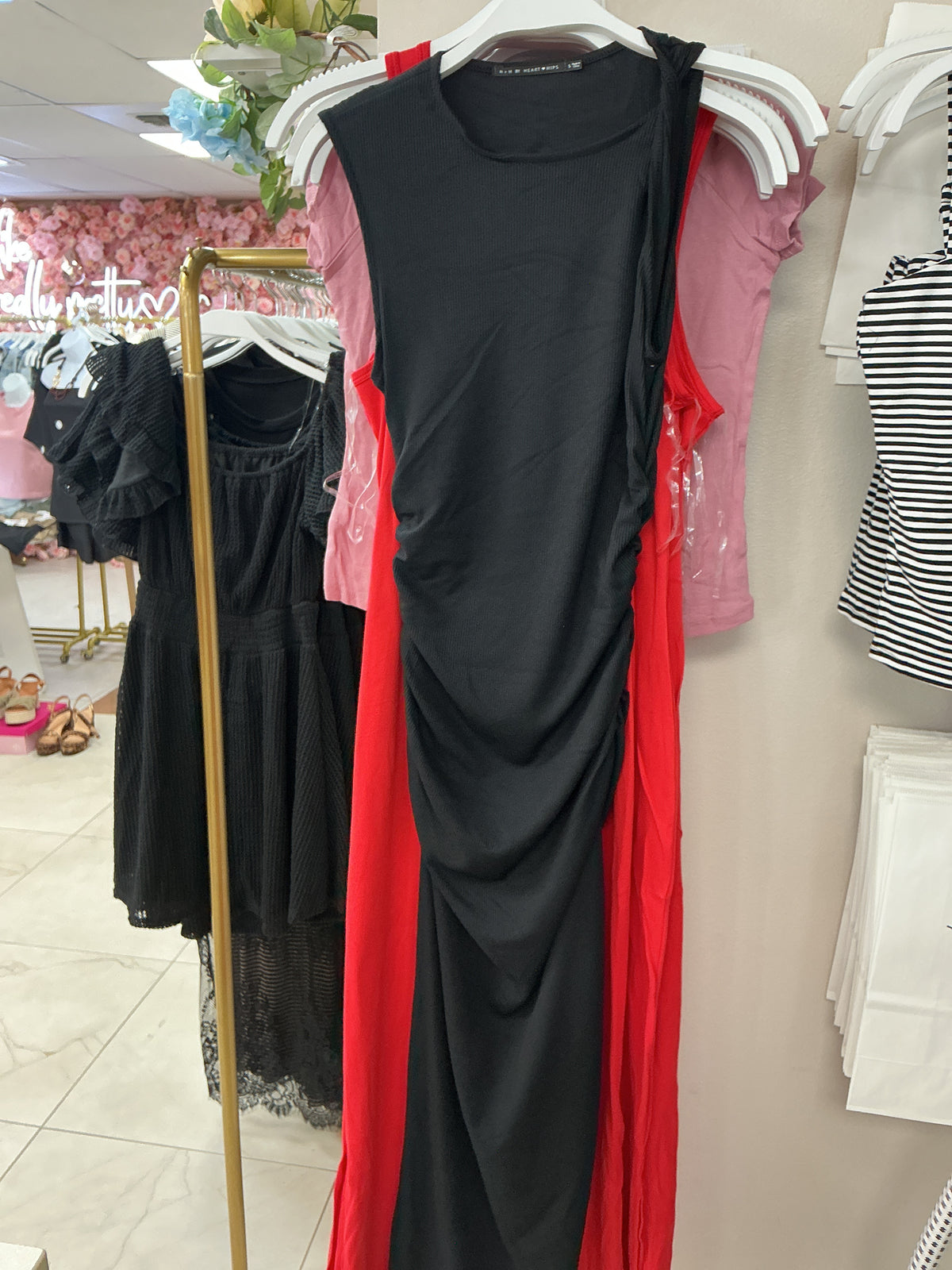 Black dress with rouching – Lavish 31