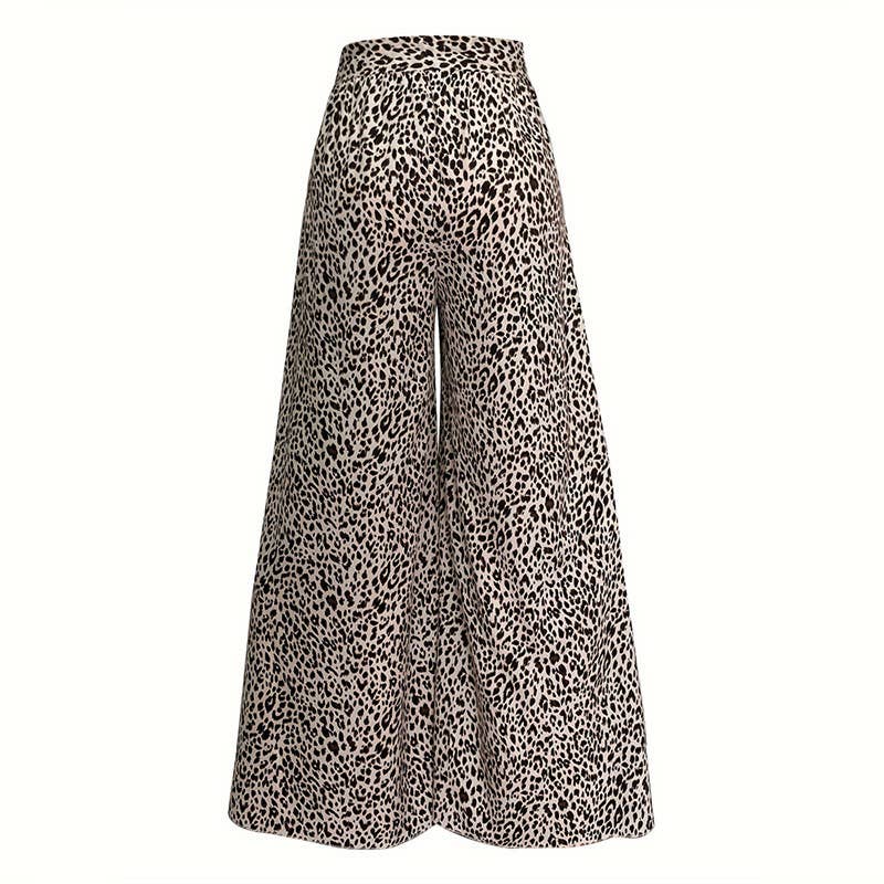 Stretch slim elastic waist leopard print pants: leopard – Lavish 31 (view 5)