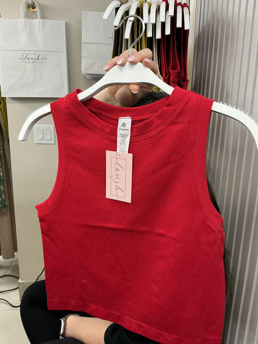 Red high neck tank – Lavish 31
