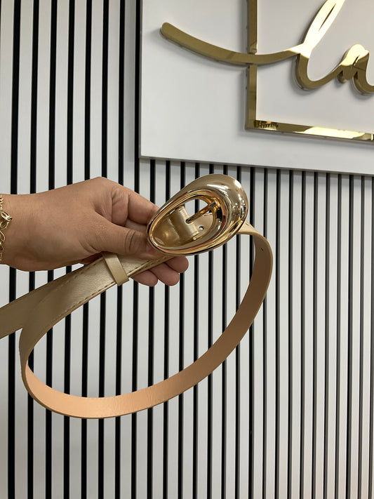 Gold bet with round buckle – Lavish 31