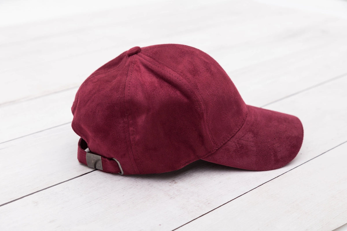 Burgundy suede hat – Lavish 31