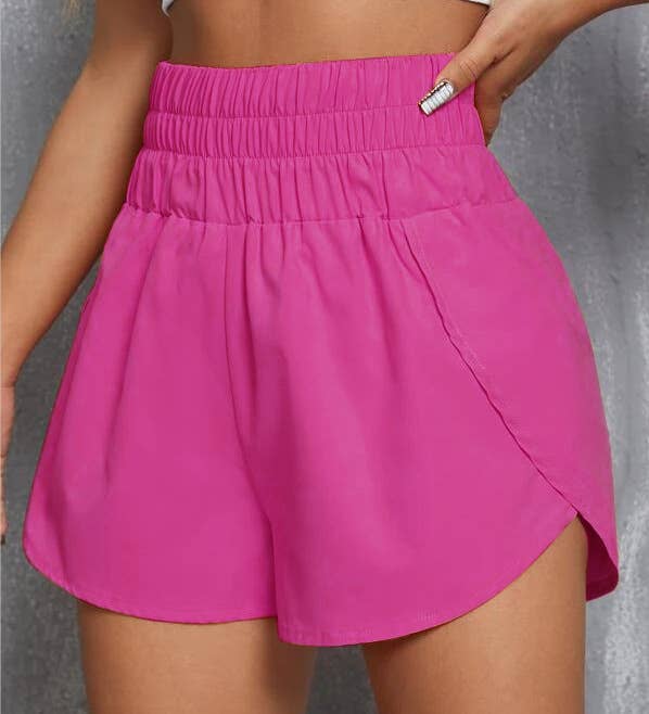 Athletic workout high rise sports shorts: green short – Lavish 31 (view 8)