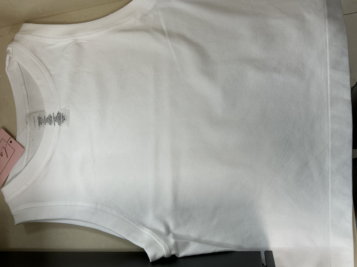 White high crew neck tank – Lavish 31