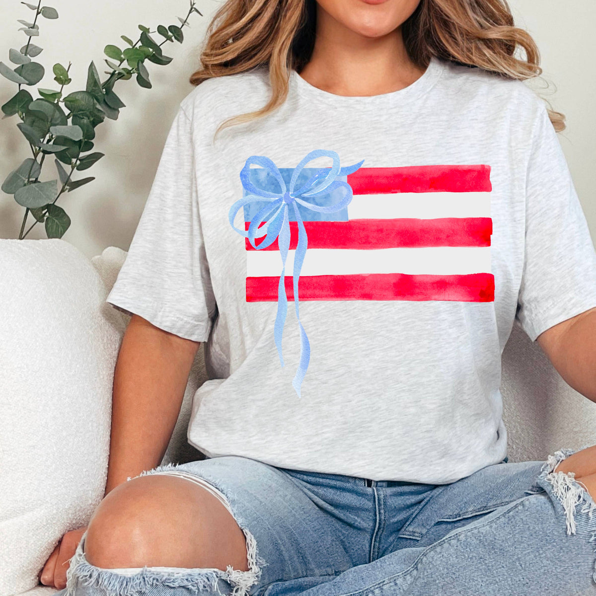 Black Coquette American Flag, July 4th Graphic Tee, Gildan: Black – Lavish 31 (view 15)