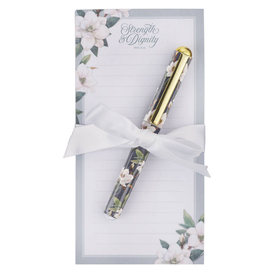 Magnetic notepad w/pen strength & dignity Prov. 31:25 – Lavish 31
