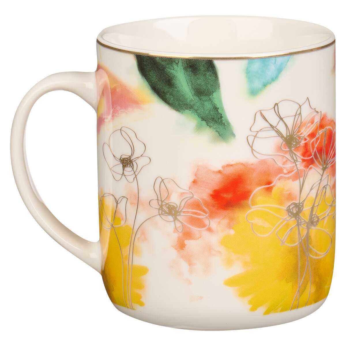 Mug White/White Floral Great Is Thy Faithfulness – Lavish 31 (view 2)