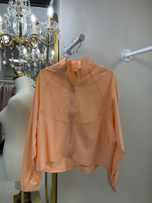 Orange workout zip up inspira – Lavish 31
