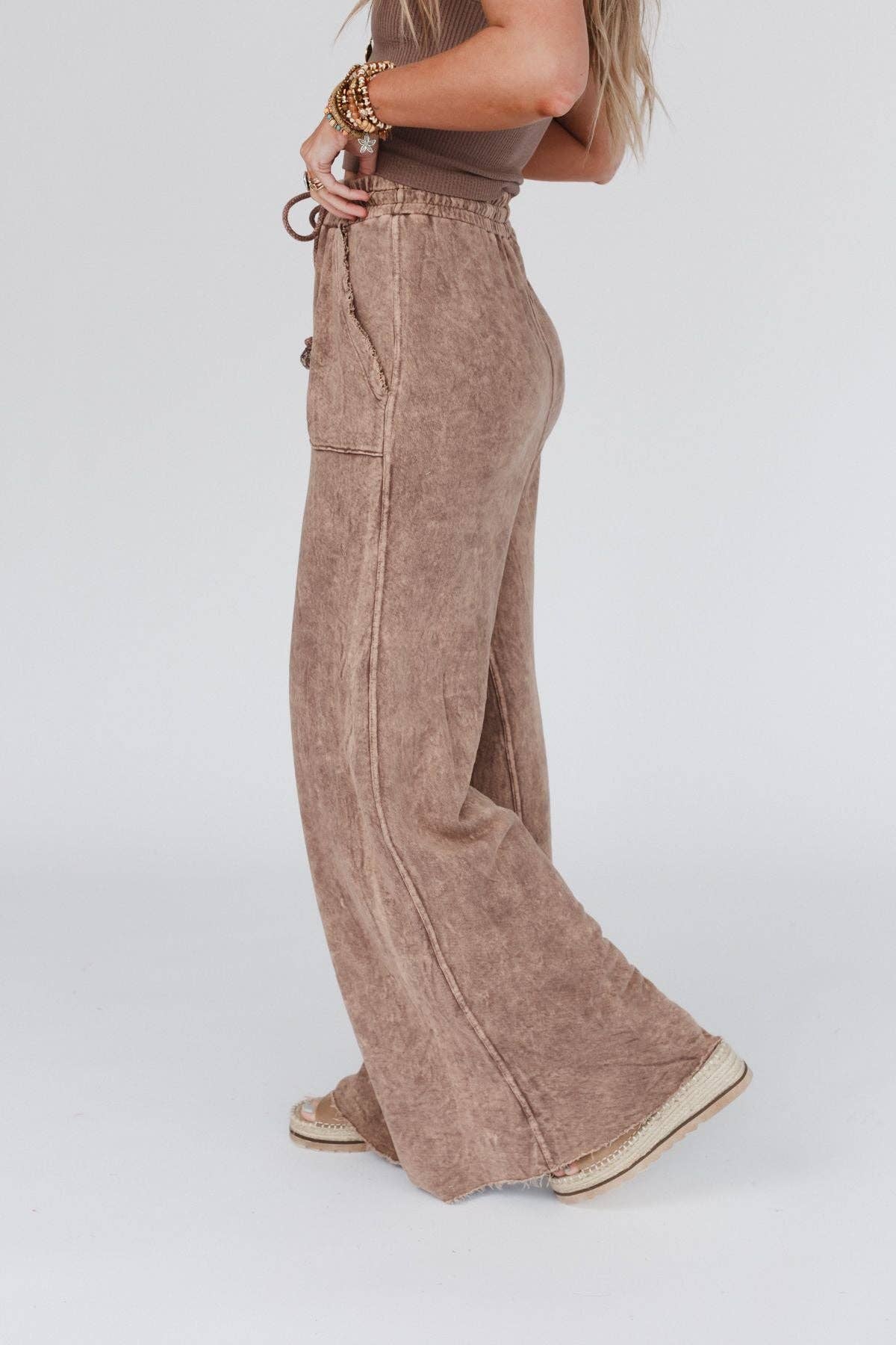 Relaxing Wide Leg Pant -brown – Lavish 31 (view 7)