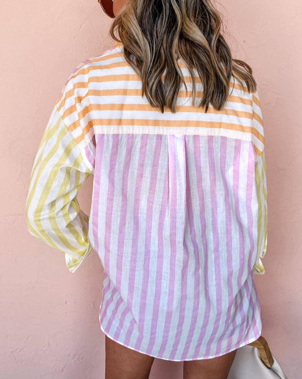 Pink and green stripe top – Lavish 31 (view 2)