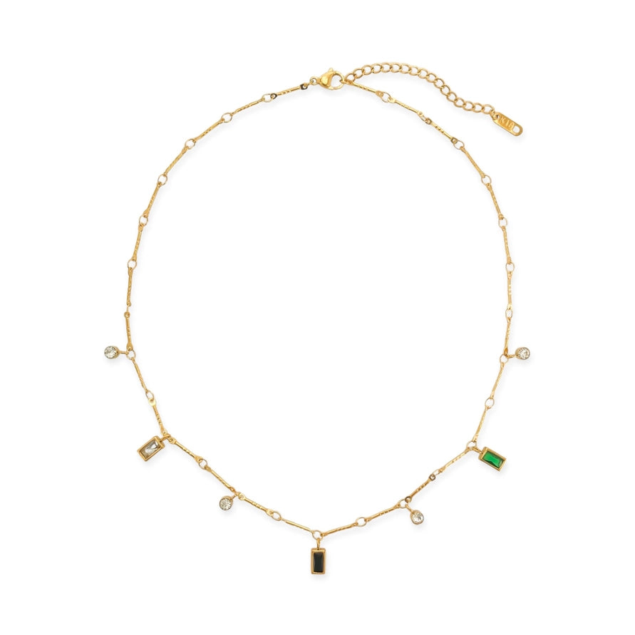 Gold Multi colored necklace